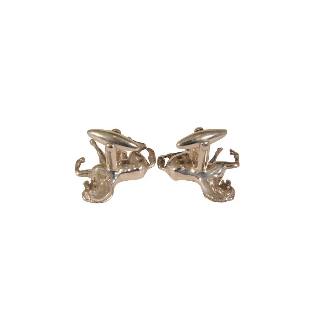 Zaunick Mens Wild Horses Cufflinks .925 Sterling Silver Long Sleeve Dress Shirt